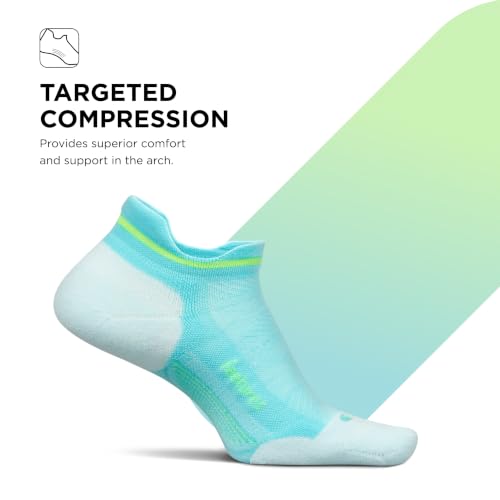 Image of Feetures Elite Max Cushion No Show Tab - Running Socks for Men & Women, Athletic Compression Socks, Moisture Wicking