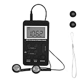 Digital FM Radio, Mini AM/FM 2 Band Stereo Pocket Radio Receiver with LCD Display and Earphone 500mA...