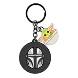 [Star Wars] キーチェーン スター・ウォーズ マンダロリアン・ボバ・フェット ヘルメット&グローグ ラバーキーホルダー マルチカラー。 One Size