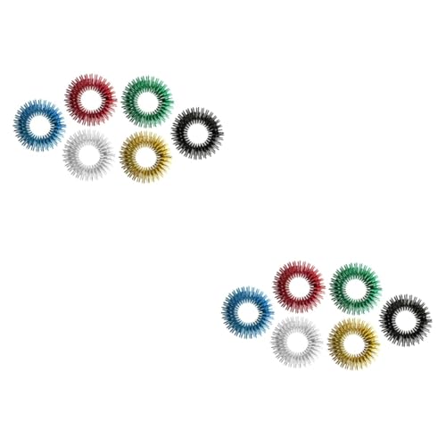 BCOATH 2sets Finger Massage Tool Acupressure Ring for Relief Hand Toy for Children Adults 6pcs*2