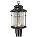 VAXCEL Melbourne 1L LED Dusk to Dawn Bronze Coastal Outdoor Post Light Clear Glass
