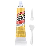 100ml Heat Resistant Glue Black Oven Glue with Pointed Nozzle and Scraper High Temperature Sealant for Oven Door Grill Microwave