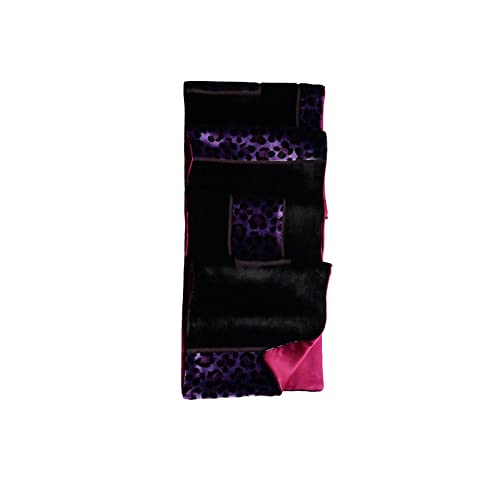 Silk Base Burn-out Velvet Silk Satin Backing Scarf, Leopard, 60