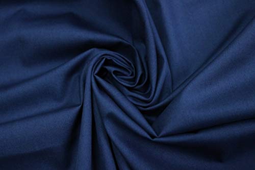 Image of M Fabrics Pure Cotton Navy Blue Lining Cloth 40 Inches Width Solid Unstitched Fabric for Sewing Tailoring 10 Meters