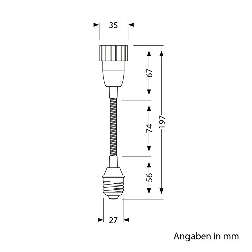ledscom.de 4 Pieces E27 gooseneck Extension Elektra to GU10, Black - Image 4