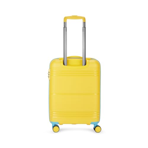 Image of Skybags Cabin Paratrip Hardshell Luggage (55 Cm) | Polypropylene Luggage 4 Wheel Inline Trolley Bag with 8 Wheels | Bumblebee | Unisex, Small, Yellow