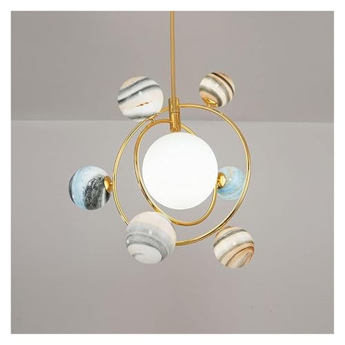 Lustre suspendu en verre coloré HJLJKG pour illuminer chaleureusement votre salle à manger