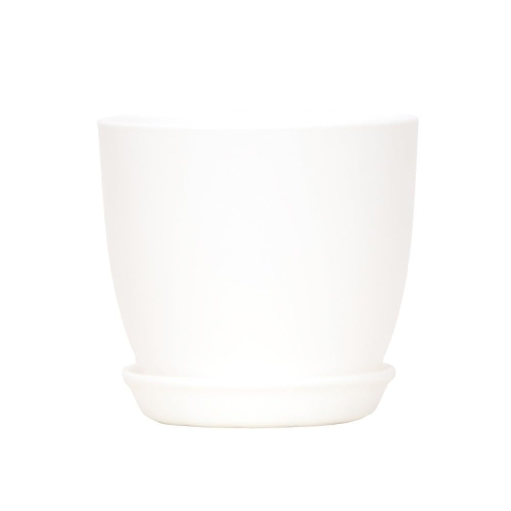 Lot de 10 pots de fleurs en plastique avec soucoupes - 180 x 165 mm - Moderne - Mat - Pour intérieur et extérieur - Décoration de jardin - Noir