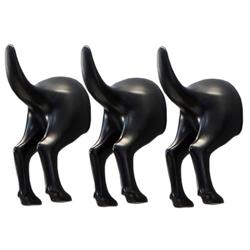 Generisch 3 Stück Hundeschwanz Wandhaken, selbstklebende Hundeschwanz-Haken, Hundeschwanz-Schlüsselaufhänger, wandmontierte Kleiderhaken ohne Stanzen zum Aufhängen von Schals, Taschen