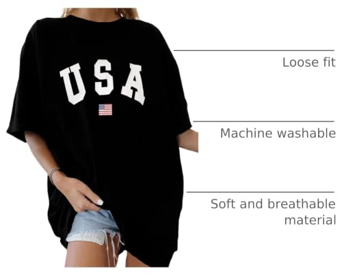 Image of Remidoo Oversized Graphic Tshirts for Women Casual Loose Fit Short Sleeve Tee