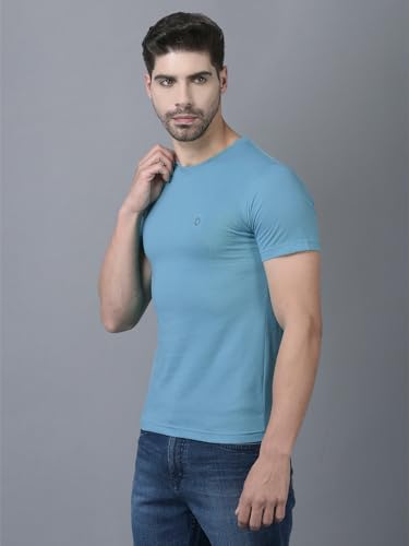 Image of Dollar Super Combed Cotton Mens Pack of 3 Solid T-Shirt