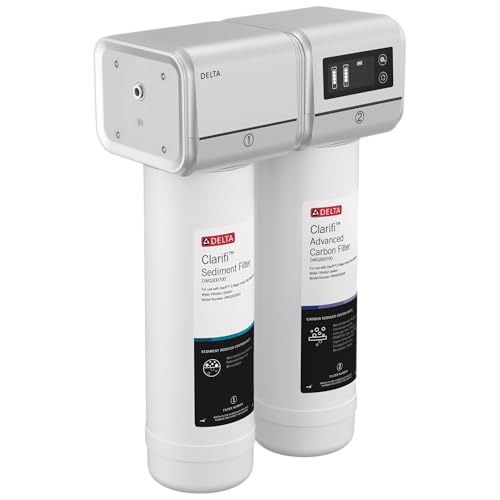 Image of Delta Clarifi Advanced 2 Stage Under Sink Water Filter System, Water Filter for Kitchen Sink Beverage Faucet, DWQ3502020