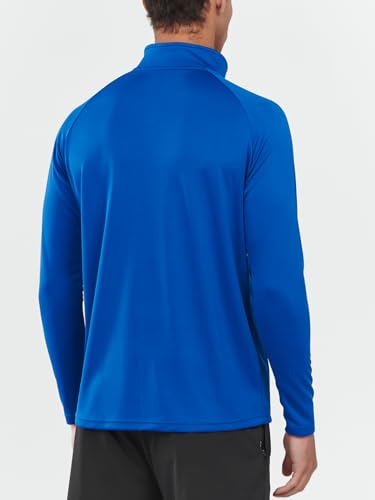 Image of NORTHYARD Men's Quarter Zip Pullover Athletic Running Shirt Long Sleeve | 1 /4 Zip Top, Quick Dry Lightweight, Moisture Wicking Breathable, Reflective Strips, Performance Workout Gym, Hiking Sports