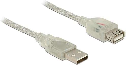 DeLOCK USB Verl A vers A mâle/Femelle Transparent 1 m