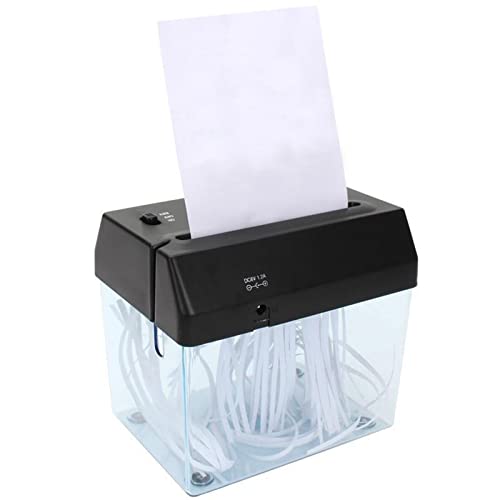 Mini Paper Shredder,Small USB A6 Electric Paper Shredder, Portable Mini Auto Manual Paper Shredder, Desktop Document Cutter Strip Cutting Machine for Paper Bills Receipts