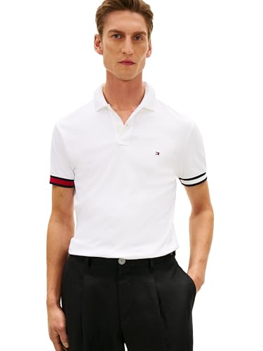 Image of Tommy Hilfiger Mens Short Sleeve Casual Polo Shirts in Regular Fit with Liquid Cotton