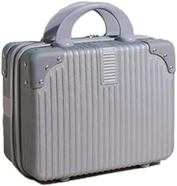 Image of Yagzon Portable Makeup Travel Case Hand Luggage, Mini ABS Carrying Makeup Case Suitcase with Elastic Band, Small Hard Shell Cosmetic Case for Travel Camping Women Girls.
