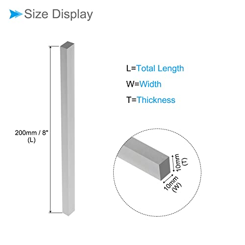 CoCud Square Tool Bit, 10mm x 10mm x 200mm, High Speed Steel 4241 Turning Tool Fly Cutter Mill Blank - (Applications: for Lathe Milling Machine), 2-Pieces 2 CoCud Square Tool Bit, 10mm x 10mm x 200mm, High Speed Steel 4241 Turning Tool Fly Cutter Mill Blank - (Applications: for Lathe Milling Machine), 2-Pieces - Image 2
