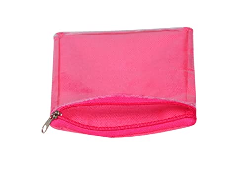 Image of Sunesh Creation Set of 10 Makeup Pouches Necklace Earrings Cosmetic Vanity Storage Box Jewellery Organizer Toiletry Organizer Pouch for Women Color - Pink