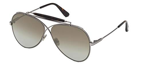 Tom Ford HOLDEN FT 0818 Shiny Anthracite/Light Green Brown 60/11/145 unisex Sunglasses