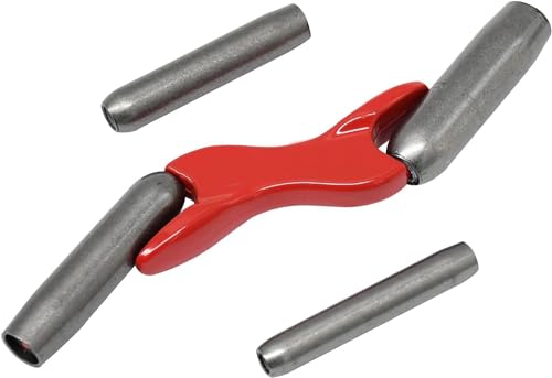 4 Size 1/2 5/8 3/4 7/8 Interchangeable Brick Jointer Steel Barrel Bricklaying Jointer Hardened Steel Brick Jointer Tool with Cloth Bag for Bricklayers Masonry