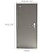VIZ-PRO Quick Mount Steel Security Door with Frame and Hardware, Gray Left Side-Hinged Outward, 38 9/16