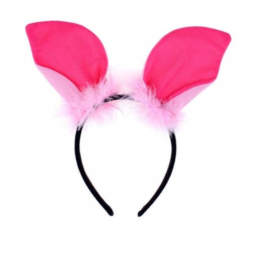 Zeayebsr 1PCS Fliegender Schwein-Cartoon-Kopfschmuck - Haarreifen mit Ohren | Ears in Rosa mit roter,ohren haarreif, Haarschmuck für Fasching & Karneval | Kostüm für Kinder und Erwachsen