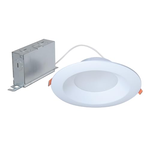 HALO 6-Inch Canless LED Recessed Light Selectable 3000K, 4000K, 5000K CCT 800 Lumens – White by HALO - Used condition - US$24.99