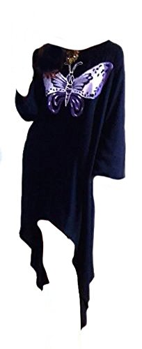 Camisas para mujer tipo caftán negro t44 para looks de verano y playa
