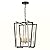 4-Light Modern Chandelier, Farmhouse Lantern Pendant Light Fixtures, Foyer Lighting Fixtures, Industrial Ceiling Light, Adjustable Height Geometric Hanging Chandelier for Kitchen Island, Entryway