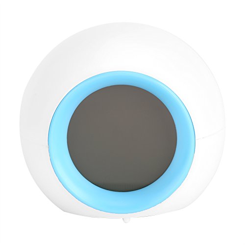Miokycl Reloj despertador LED de 7 colores que cambian con pantalla digital