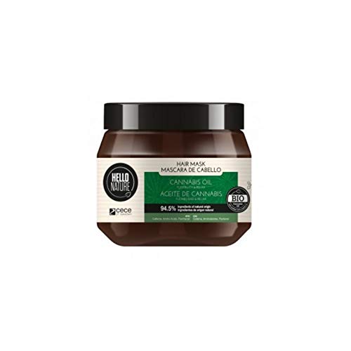 Hello Nature Cannabis Mask | Mascarilla de Cannabis 250 ml | Mascarilla Pelo Indicada Para Cabello Sin Brillo | Revitaliza Cabello Frágil | Nutrición y Regeneración