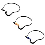 3 Pairs Banded Ear Plugs, Reusable Ear Plugs for Work, Washable in Ears Defenders, Black Frame with Orange, Blue, Black Earplug, for Swimming, Work, Construction, Automotive, Industrial Use