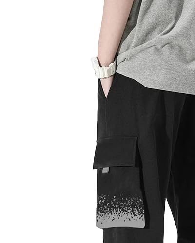 Image of JUGULAR Men's Regular Fit low Rise Cotton Solid Stylish Cargo Track Pants