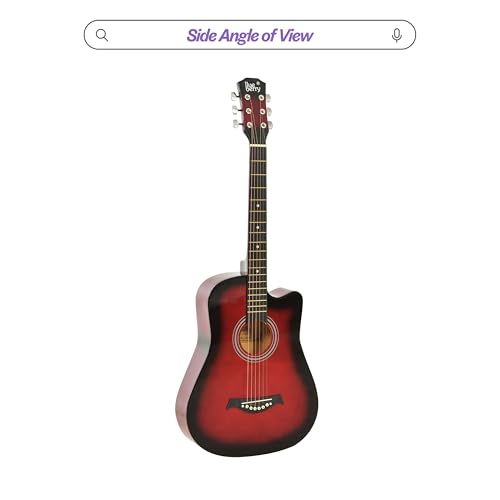 Image of BLUEBERRY 38C, Acoustic Guitar Kit with Bag, Strap, One Pack Strings And Picks - 38 Inch (Redburst)