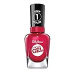 Sally Hansen Miracle Gel Salon Quality Nail Polish | Gel-Like Formula, Two-Step System, No UV Light Needed, Long Lasting | Opaque, Glossy | 555 Bordeaux Glow | Wine Red Nail Color
