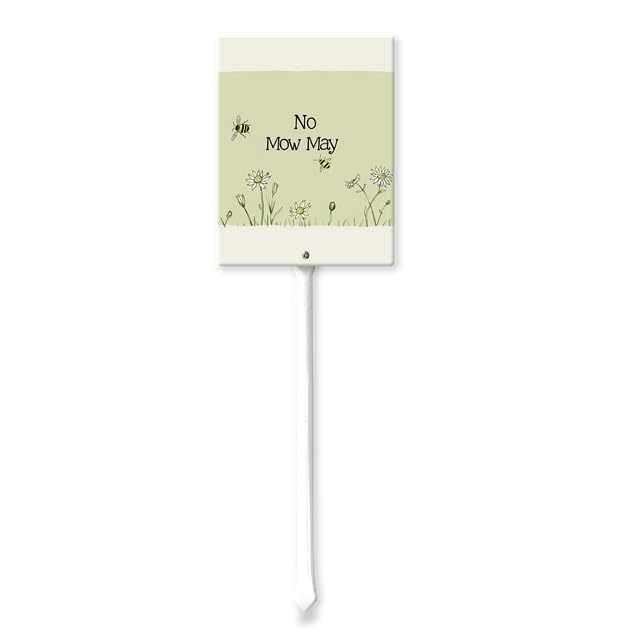 Cartello Da Giardino In Metallo 'No Mow May' – 30,5x38,5 Cm Con Picchetto, Per Prato E Aiuole - 3
