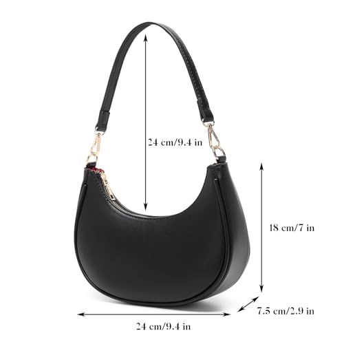Shoulder Bags for Women, Cute Hobo Tote Handbag Mini Clutch Purse with Zipper Closure4