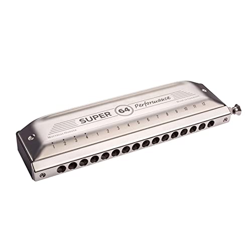 Harmonica 2018 Hohner Super 64 Chromonica Harmonica C Key Armonica Mouth Ogans Harmonica Chromatic 1664 Chromatic C