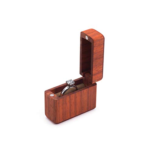 Pywee Boîte à Bijoux en Bois Boîte à Bijoux Portable avec Couvercle magnétique Boîte à bagues rétro