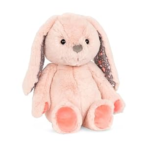 B. toys- B. softies- 12″ Pink Plush Bunny – Huggable Stuffed Animal Bunny Toy- Soft & Cuddly- Washable- Newborns, Toddlers, Kids-0 Months +