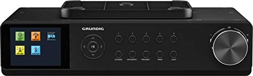 Grundig DKR 3000 BT DAB + WEB Küchenradio mit Bluetooth, DAB + Empfang und Internetradio Schwarz