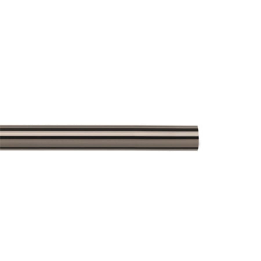 Trade Pole 28mm 1 Piece Heavy-Duty Metal Eyelet Curtain Rod Rail- Pole Only (Polished Graphite, 150cm)