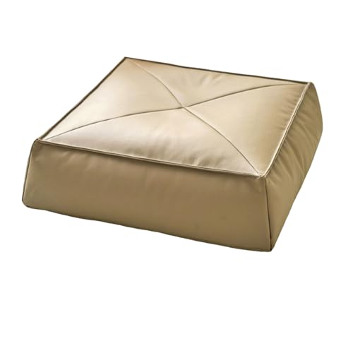 Cojín ergonómico de Cuero XL: Impermeable, Antideslizante y Extra Mullido. Ideal para sillas/sofás reclinables. Reduce Fatiga Lumbar (40x40cm) (C 50 * 50 * 14cm/19.6 * 19.6 * 5.5in)