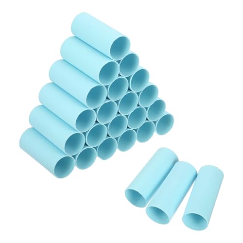 Tubes en carton ondulé bleu ciel 10x4 cm MECCANIXITY pour projets de bricolage x24