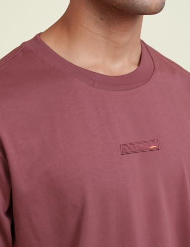 Image of DAMENSCH Statement Solid Oversized T Shirt for Men, Heavyweight, Anti-Pilling, Stylish, Relaxed Fit T Shirt for Men Cotton