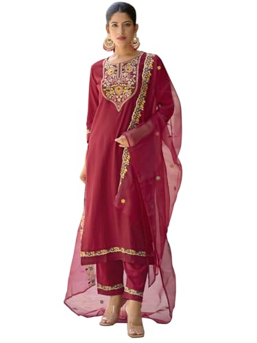 Kurta avec dupatta en viscose fluide fini l'inconfort des fêtes