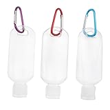 TOVINANNA 10 piezas Botellas de Viaje Rellenable Gancho Portátil para Líquidos Botellas para Loción y Champú Diseño Compacto y Resistente Fugas para Organizar Productos de Color Aleatorio