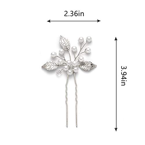 Miniatura 2 de Heread Pearl Bride - Horquillas para el pelo de boda, pieza de cabeza de novia, accesorios para el cabello de flores para mujeres y niñas (paquete