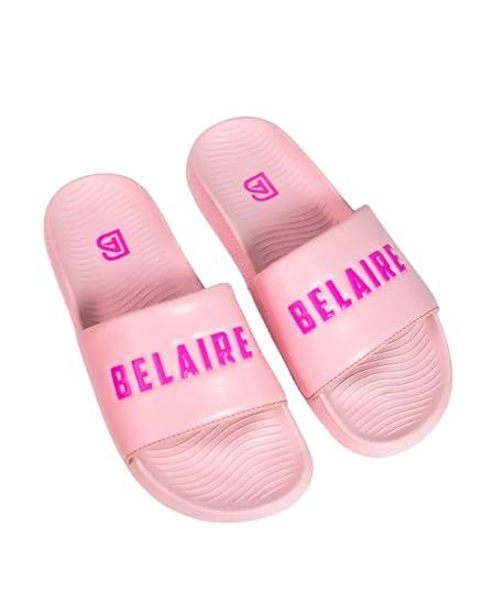 Image of BEL-AIRE Pink Air Slide for Women, Open Toe Casual Slipper with Logo Strap